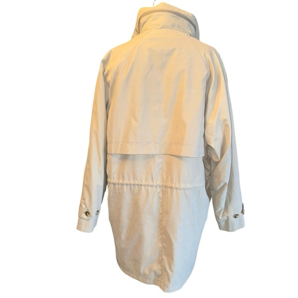 London Fog Men's Medium Regular Beige All Weather Zip Out Liner Mid Trench Coat - Picture 3 of 16